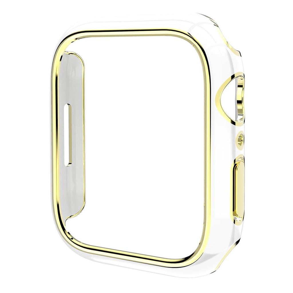 Purchasing For Apple Watch Series 9 / 8 / 7 45mm Watch Case Quick Release Electroplating PC Watch Cover - Green / Rose Gol