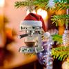 Кофемашина Рождественское украшение Акриловая шапка Санты Мини-кофемашина Подвеска на память
