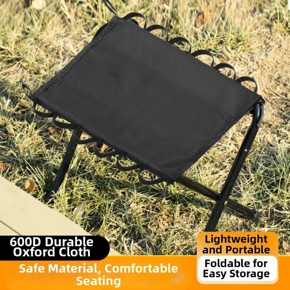Compact Design Camping Stools Heavy Duty Fishing Chair Small Folding Foot Stool Outdoor Camping