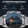 2025 Новые Смарт-часы Фонарик 1,9 дюйма Мужские Для улицы Спорт Фитнес-трекер 700 мАч Большая батарея BT Звонки Светодиодный свет Смарт-часы