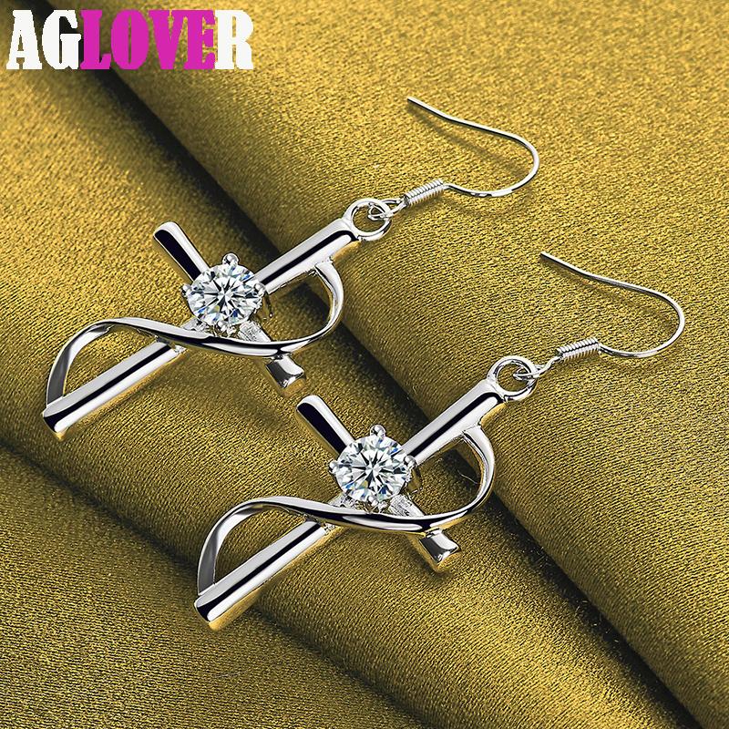 Ювелирные изделия из стерлингового серебра 925 пробы с крестом AAA и цирконом