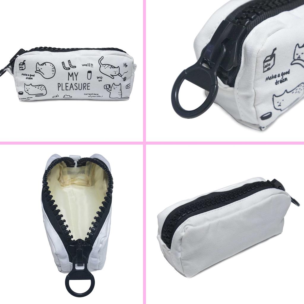 Кошачий Мега Пенал на молнии Косметичка для кошачьей косметики Органайзер для мелочей Чехол C-RAYS, Канцелярские товары, Косметичка, Принт, Косметичка, (Тип А)
