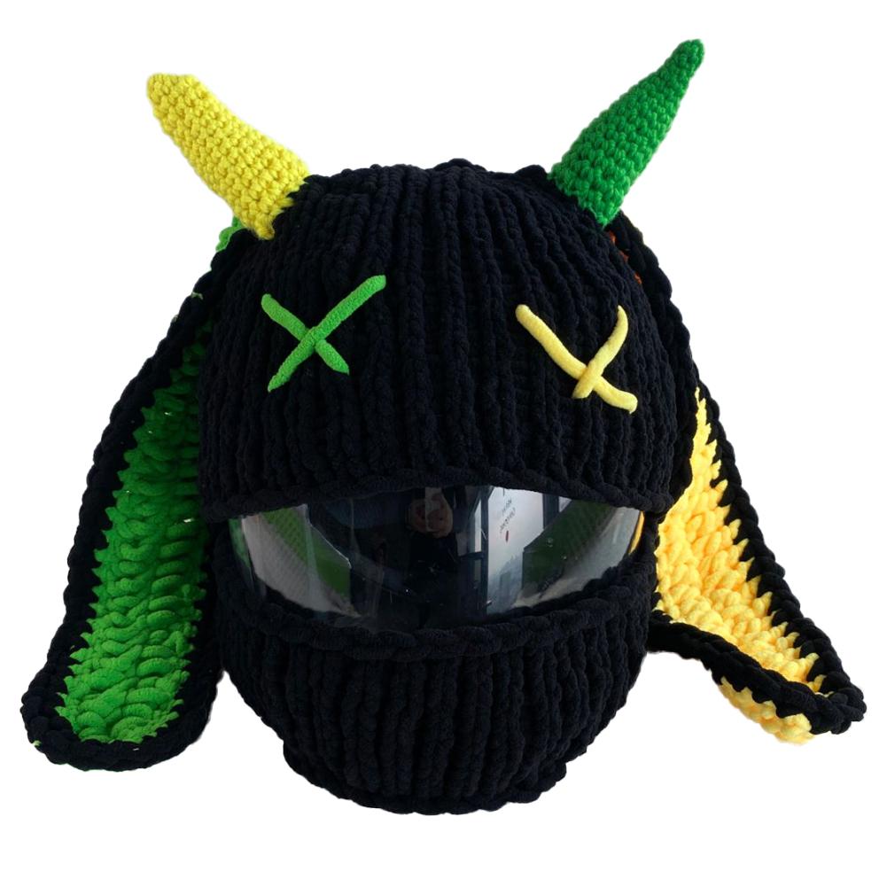 Универсальный плюшевый чехол для мотоциклетного шлема, плюшевые чехлы для шлема в виде полного кролика для рождественских подарков, украшение для мотоциклетного шлема, стайлинг