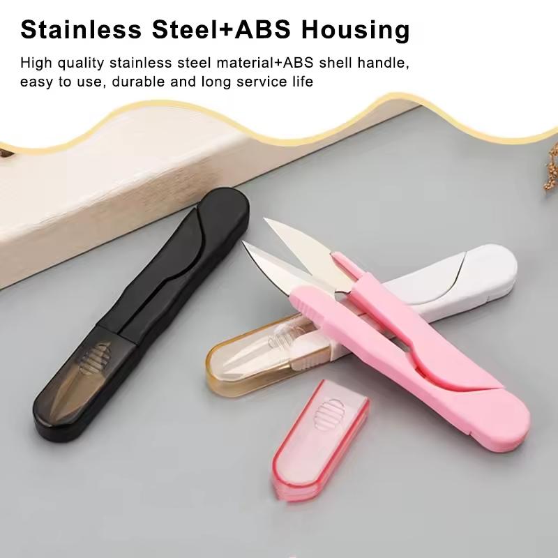 2pcs Sewing Scissors U Shape Scissors Embroidery Cross-stitch Thread Cutter Yarn Tailor Scissors Fabric Sewing Accessories