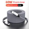 60 Вт Тип C к Типу C 1M 2M 3M 5M 8M Кабель PD для быстрой зарядки и передачи данных для iPhone 15 Macbook Xiaomi Samsung Удлинительный кабель для камеры