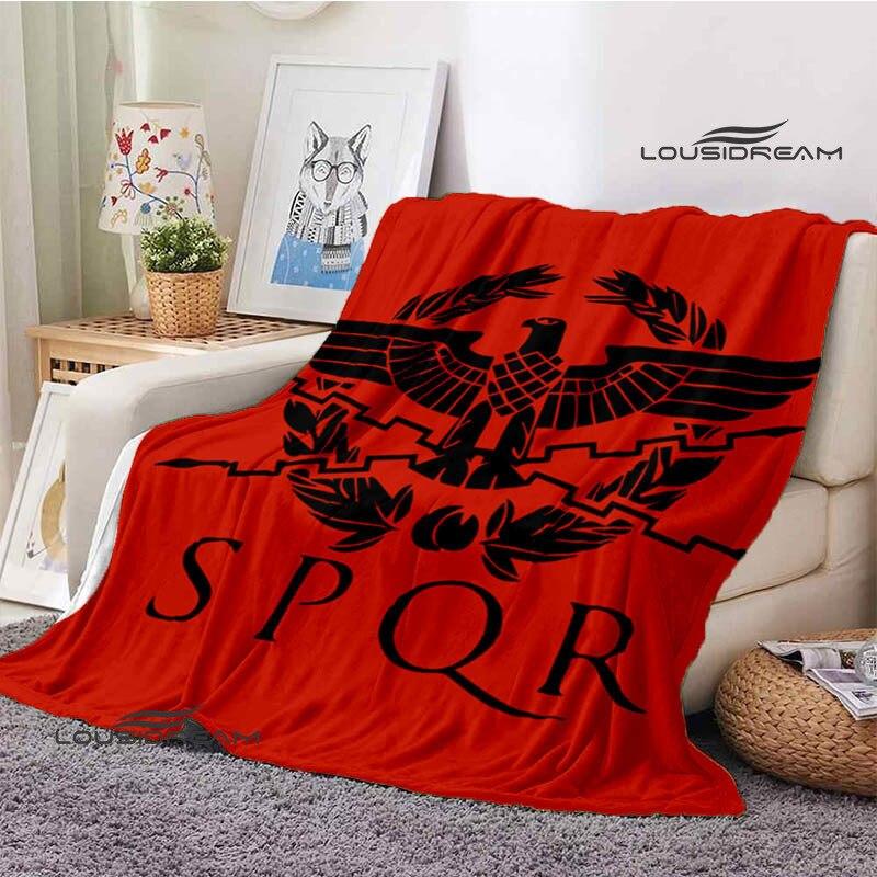 Римское одеяло с принтом SPQR, теплое и красивое фланелевое мягкое и удобное модное декоративное одеяло, домашнее дорожное одеяло