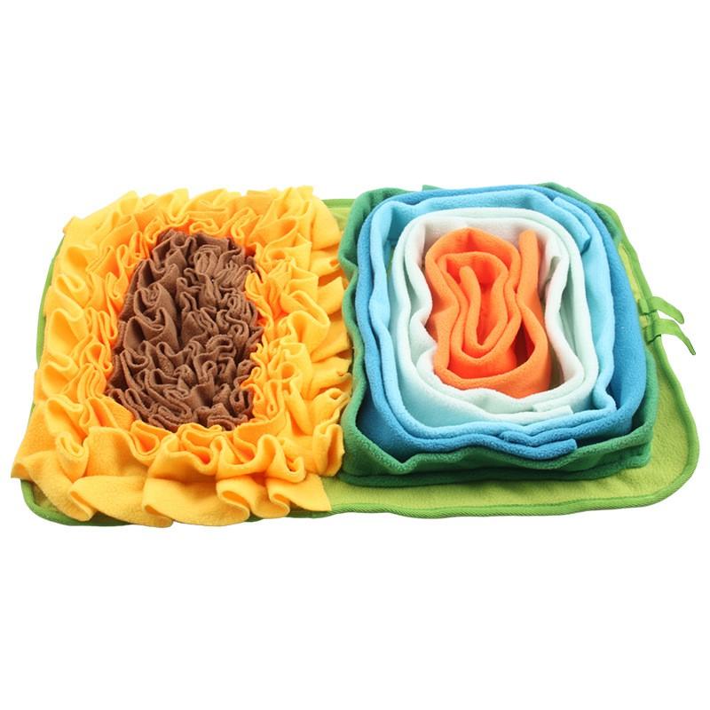 Dog Snuffle Mat Mental Stimulation Chew Toy Washable Durable Fleece Puzzle Feeding Pad 40x60cm