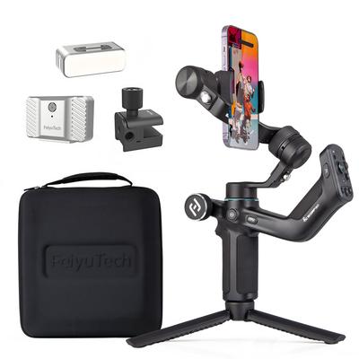 FeiyuTech SCORP Mini P Полный стабилизатор-подвес для смартфона Подвес с креплением для холодного башмака ИИ-отслеживание Магнитный светодиод и штатив для переноски Двойной максимальный вес 520 г для