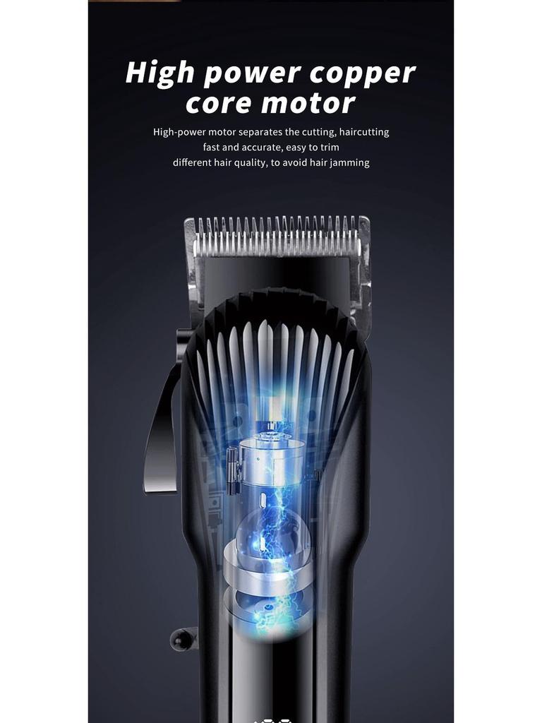 Умная беспроводная машинка для стрижки волос с цифровым дисплеем для салонов