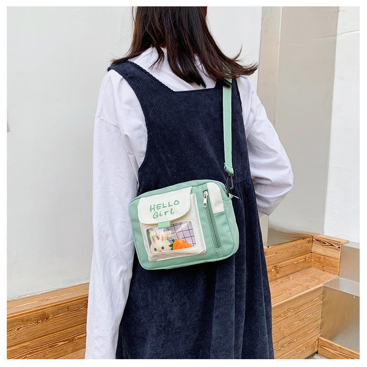 Холщовая сумка для гриля, маленькая сумка через плечо, японская студенческая милая сумка на плечо, прозрачная желеобразная сумка