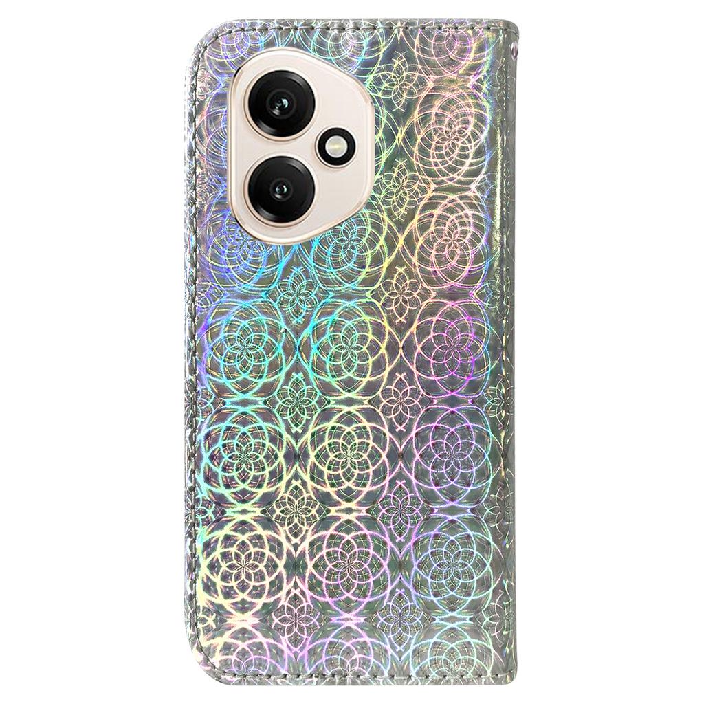 Для Honor 400 5G (Глобальный) Чехол-подставка Dazzling Flower Кожаный чехол для телефона с ремешком на запястье