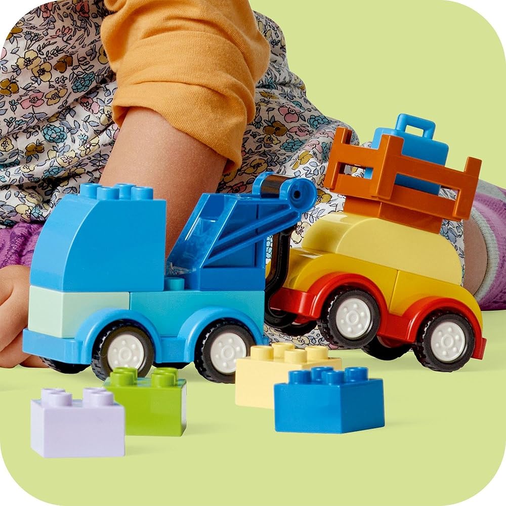 LEGO DUPLO Deluxe Container with Car and Truck Toy for Toddlers Ages 1-3 Building Blocks
