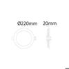 Lot de 10 spots LED ronds extra plats 18W 3000K