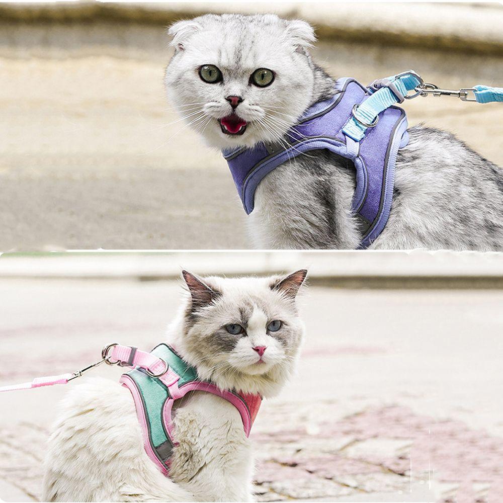 Medium Dog Adjustable Soft Dog Leash Breathable Pets Vest Cat Accessories Cat Collar Cat Harness