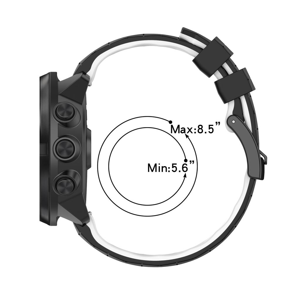 24 мм Спортивный силиконовый ремешок для Suunto 9 7 D5/Suunto Spartan Sport/Wrist HR/Baro Запасные аксессуары для ремешка часов