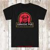 Забавная мужская черная футболка «Парк юрского периода мопсов» Размеры S-5XL