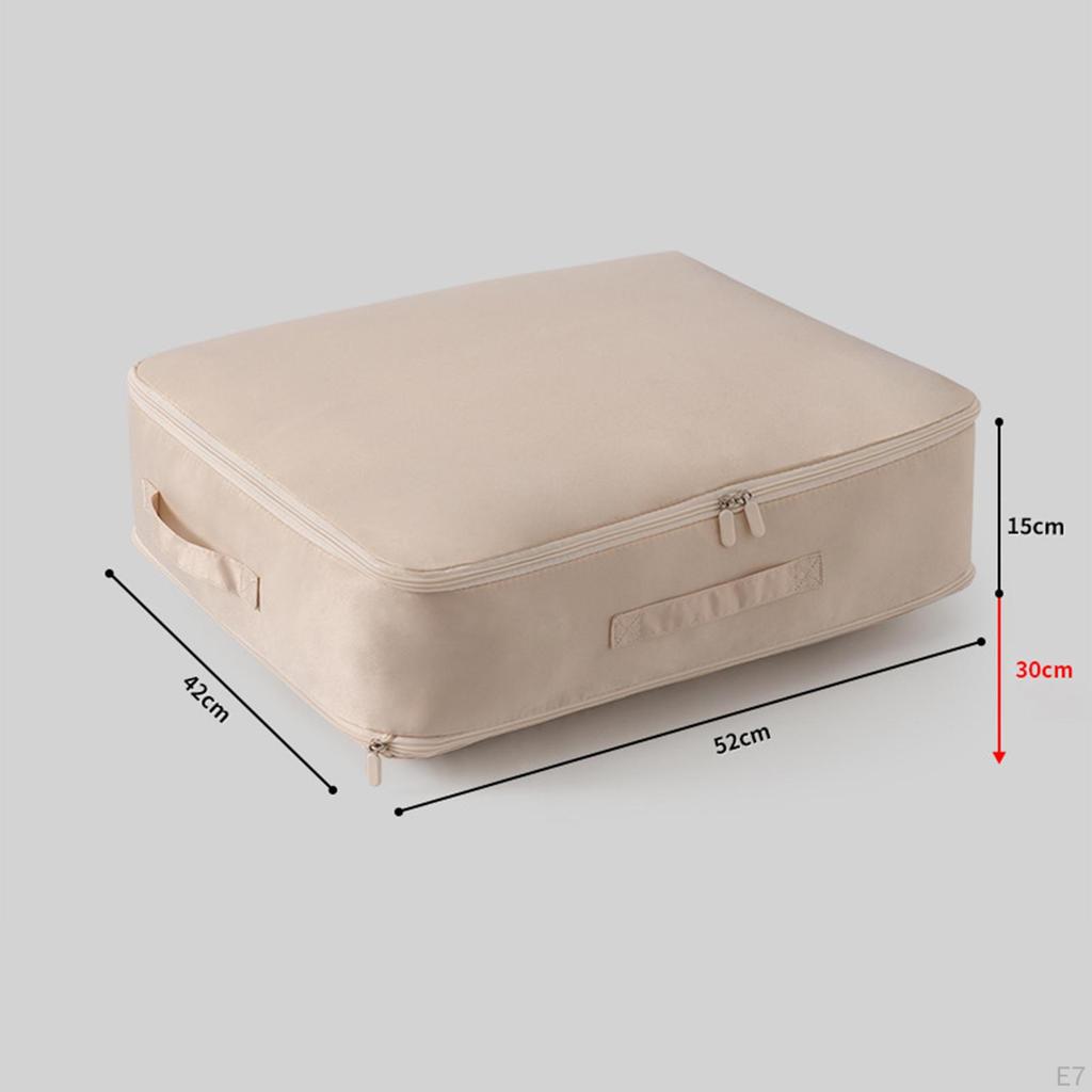 Компактный самосжимающийся органайзер, сумка для хранения одежды с ручкой на молнии для