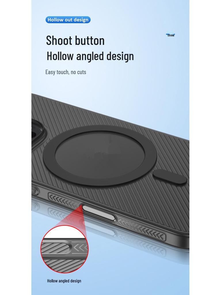 Совместимый магнитный чехол для телефона для iPhone 16, 16 Pro Max, 15 Pro, 14, 13 - Прозрачный и простой дизайн.