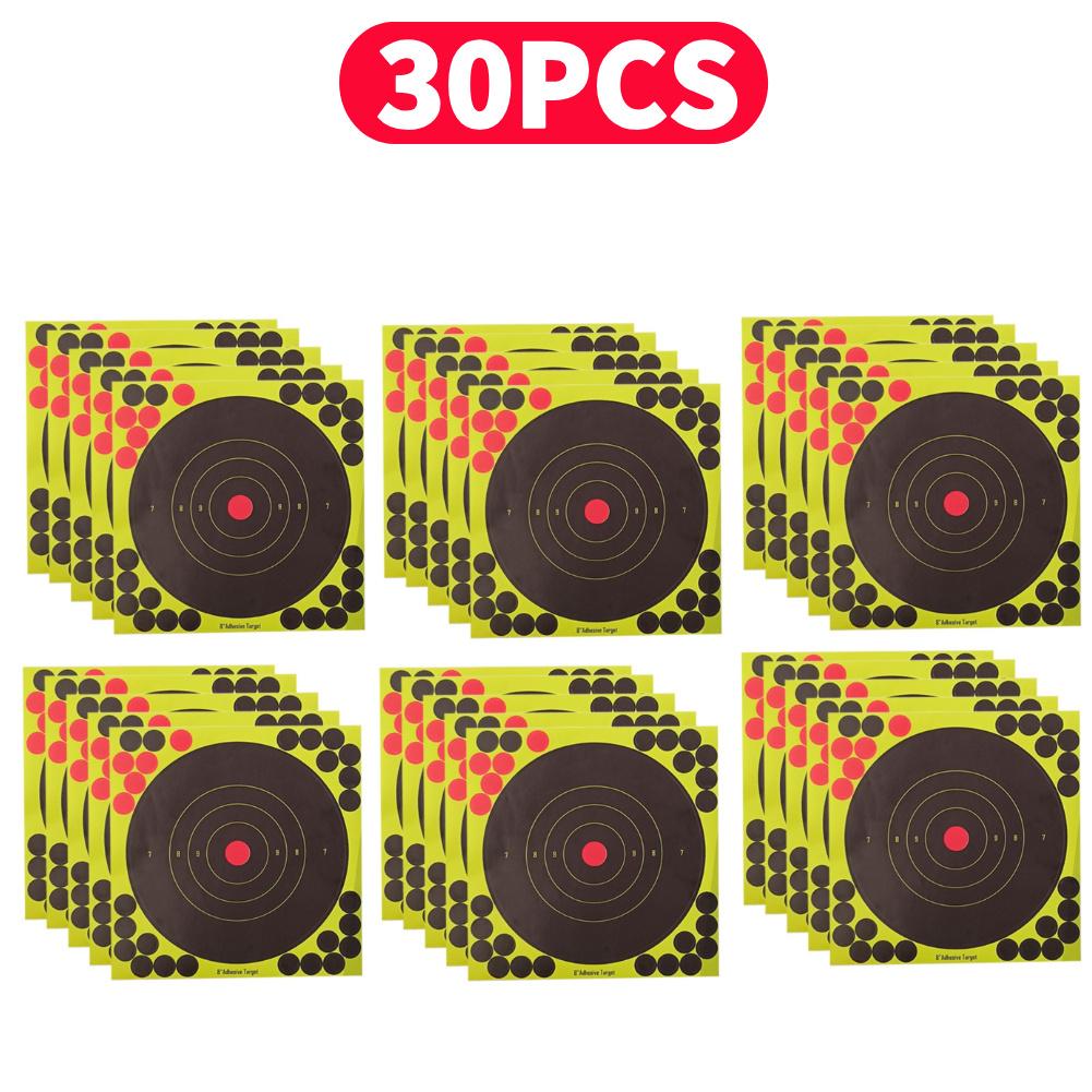 10-100 Pcs 8-inch Splatter Target Reactive Shooting Target Shoot Train Target Paper Stickers Hunting Shooting Training Papers