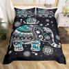 Tribal Ethnic Elephant Duvet Cover Exotic Style Bedding Set Boho Mandala Flower Paisley Quilt Cover Polyester Comforter Cover
