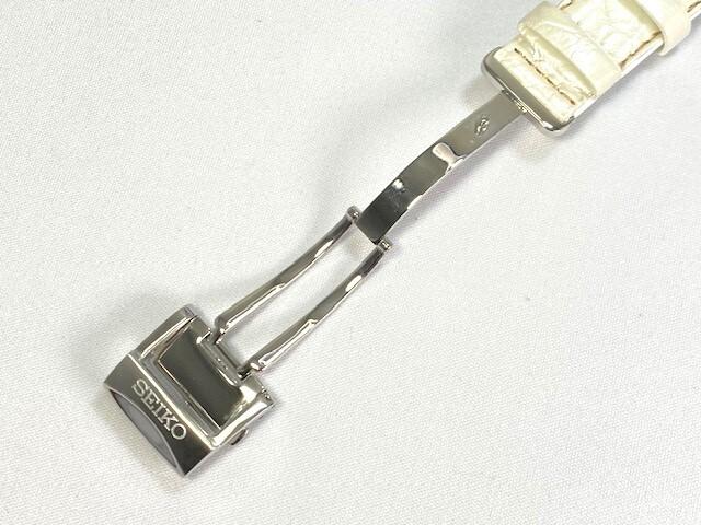 L09G011J9 SEIKO Brightz 21 мм Кожаный для ремешка, Крокодил, Белый, SAGA142/ 8B54-0AY0