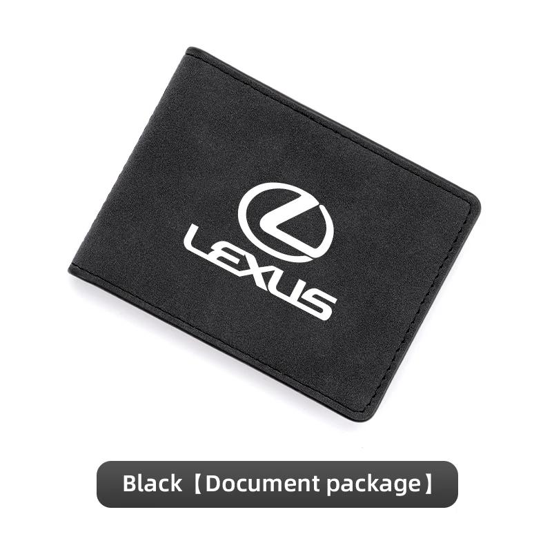 Car Driver License Cover Suede Wallet Card Storage Bag For Lexus IS200 UX250h Ct200h ES300h NX300h RX400h ES350 GX470 IS250 LS