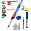 7-piece Set 80W Soldering Iron With Digital LCD Screen 180-480 ℃ Temperature Adjustable Welding Tools Kit