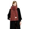 New Angela Red Scarf Women's Thickened Long Autumn and Winter Senior Sense Versatile Simple Plaid Warm Scarf
