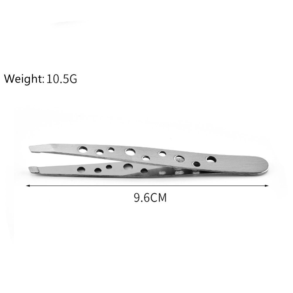 Eyelash Extension Applicator Hair Removal Eyebrow Tweezers Clip Stainless Steel Slant Tip