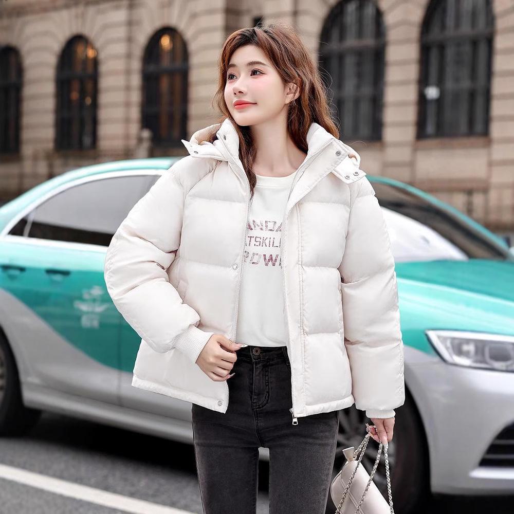 Женское свободное толстое зимнее пуховое хлопковое пальто 2024 года в корейском стиле