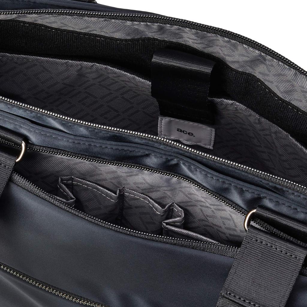 Business Bag Tote 13 Inch PC Storage A4 Lightweight with Bottle Holder Slim Light 62521 Navy [Ace Gene] Men's