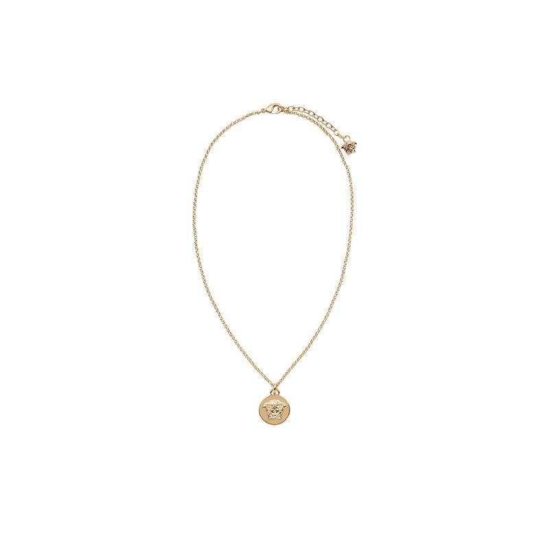Versace Medusa series, polished and high-end, brass necklace, same style for men and women, gold, DG1F009-DJMT-D00O-Gold F (one size fits all)