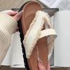 fashion Shoes Female 2024 High Quality Pinch Toe Women's Slippers Summer Solft Leather Solid Outdoor Casual Beach Low Heel Slippers