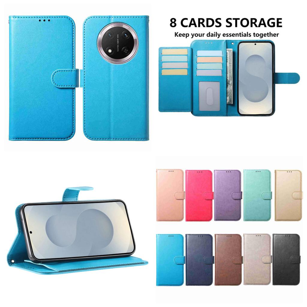 Чехол для Huawei P10-P50, Honor 9 Lite... Чехол-кошелек из овечьей кожи, многоразовые отделения для карт и подставка, противоударный защитный чехол (10 цветов)