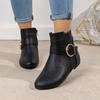 Fashion Comemore Simple Black Zipper Plus  Shoes Female Ankle Boots for Women New Pointed Toe Women's Boot