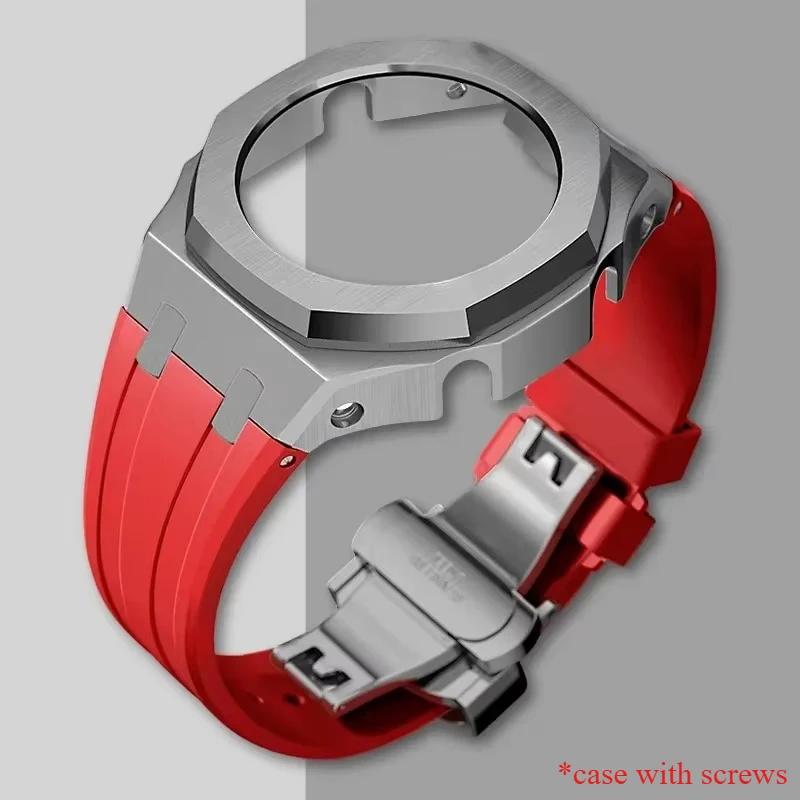 Металлический корпус 4-го поколения Безель Рамка GA2100 GAB2100 Casioak Мод Кит Модификация Рамка Для GA2110 Металлический Резиновый Ремешок Аксессуар Оптом