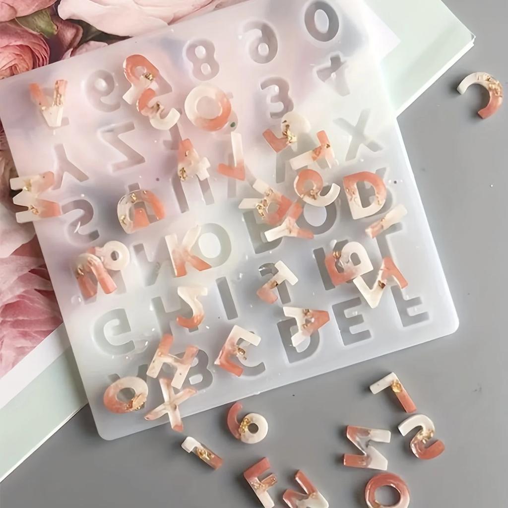 1pc-26 Capital Letters Resin Silicone Mold Letter Epoxy Mold DIY Jewelry Making Accessories Digital Keychain Mold