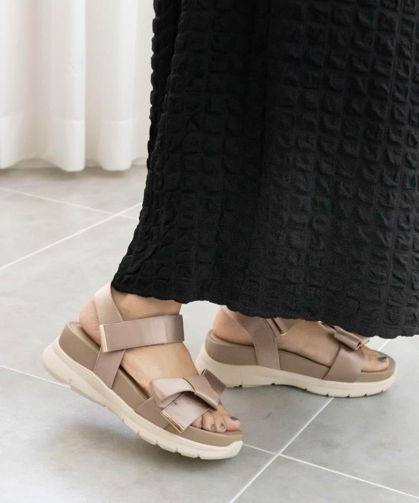 Ribbon Sport Sandals for Women DR31104 Beige Cm [Randa] 24.5