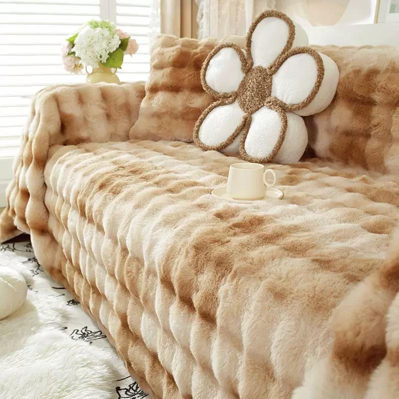 Чехол на диван, тканевое полотенце, зимний нескользящий чехол для дивана, защита от кошачьих царапин, зимнее теплое полотенце для дивана