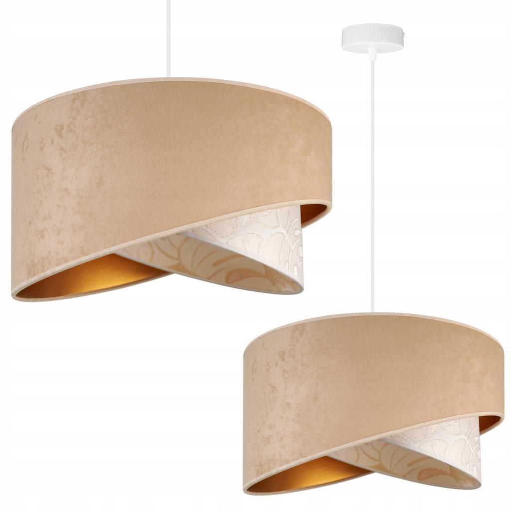 CEILING HANGING LAMP, SLANT LAMPSHADE, LEAVES, 45 cm