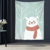 Красочный гобелен с мультяшными животными, настенный гобелен в стиле хиппи, богемный милый свежий полиэстер с принтом, детская спальня, домашний декор