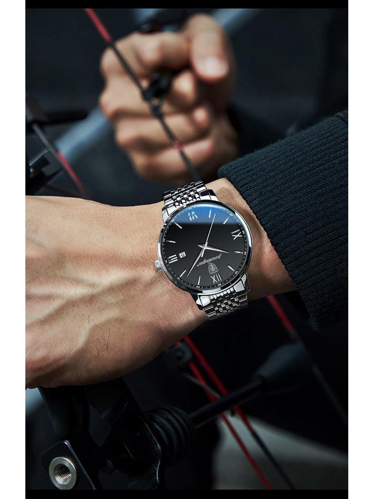 Швейцарские ультратонкие мужские роскошные водонепроницаемые кварцевые часы