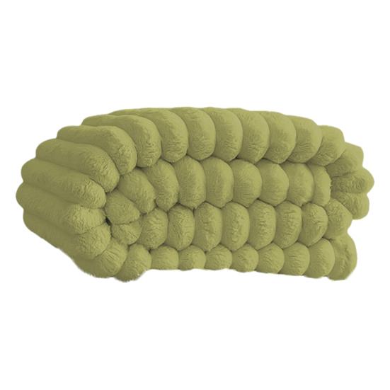 Плед из искусственного кроличьего меха, Пузырчатое одеяло, Теплое одеяло, Пушистое одеяло, Плюшевое уютное толстое пушистое одеяло