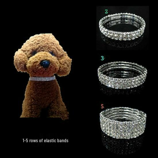 Heart Pendant Rhinestone Pet Collar for Small To Medium Dogs and Cats