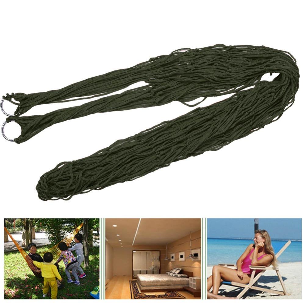Smooth Net Nylon Mesh Hammock Strong Load-Bearing Capacity Sleeping Net Bed Camping