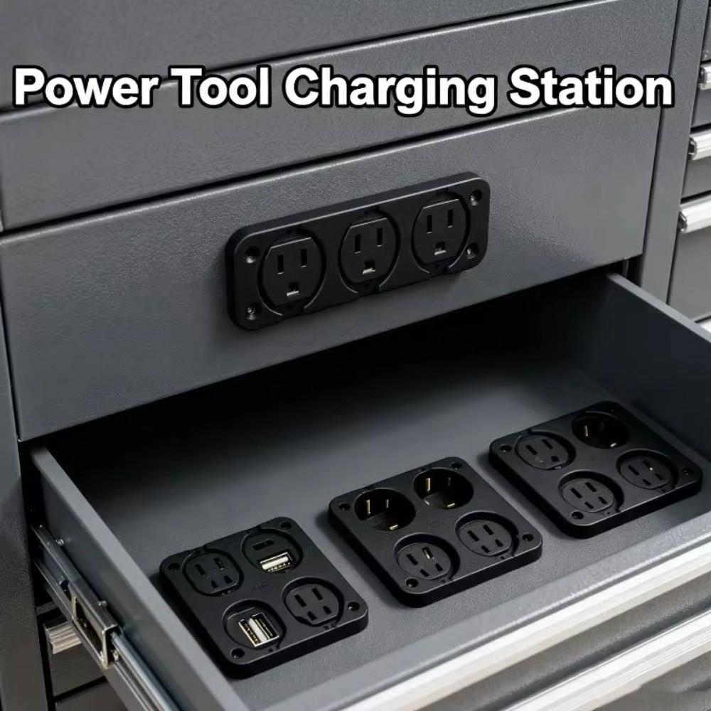 Fixed Base Plate USB Receptacle Panel Panel Mount USB Charger Mounting Plate Car Modification