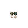 High-End Temperament Fritillary Round Pearl Stud Earrings Elegant Niche Abalone Shell Unique Earrings Women'S Earrings