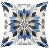 Blue Floral Patterns Decorative Pillow Covers Pattern Cushion Cover Suitable For Sofa Bedroom Car Pillow Cover
