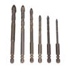 6PCS Eccentric Drill Bits 4 Flute Serrated Twist Bit Set for Concrete Masonry Glass Brick Cement