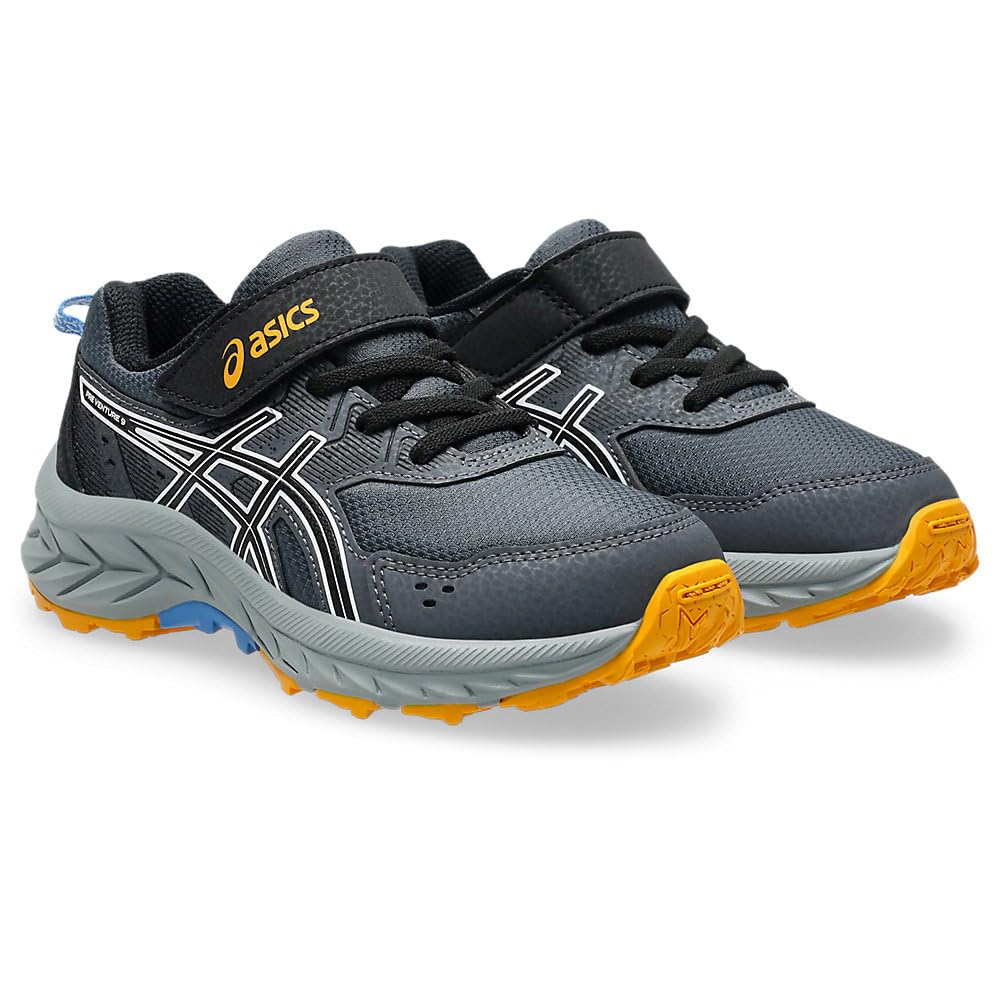 Asics Официальный магазин Эксклюзивные кроссовки для бега PRE VENTURE 9 PS Детский размер 17 CARRIER GREY/BLACK